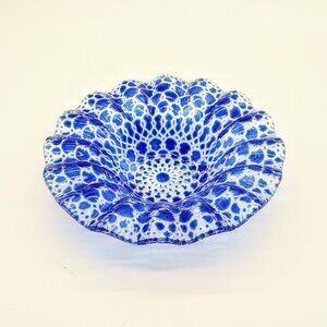 Sydenstricker Hand-Crafted Vintage Fused Art Glass Bowl